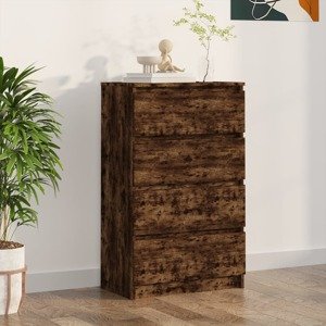 vidaXL Komoda údený dub 60x35x98,5 cm spracované drevo