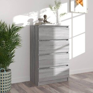 vidaXL Komoda sivá sonoma 60x35x98,5 cm spracované drevo