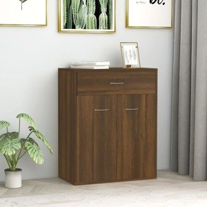 vidaXL Komoda hnedý dub 60x30x75 cm spracované drevo