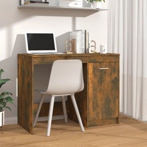 vidaXL Stôl dymový dub 100x50x76 cm spracované drevo