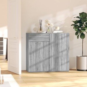 vidaXL Komoda sivá sonoma 80x36x75 cm spracované drevo