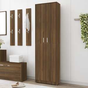 vidaXL Šatník do chodby hnedý dub 55x25x189 cm spracované drevo
