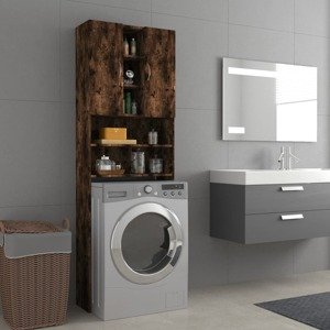 vidaXL Skrinka na práčku dymový dub 64x25,5x190 cm
