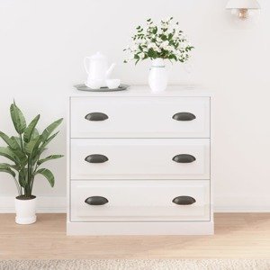 vidaXL Komoda lesklá biela 70x35,5x67,5 cm spracované drevo