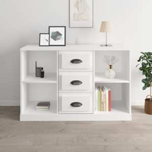 vidaXL Komoda biela 104,5x35,5x67,5 cm kompozitné drevo