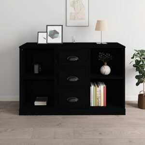 vidaXL Komoda čierna 104,5x35,5x67,5 cm kompozitné drevo