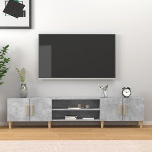 vidaXL TV skrinka betónová sivá 180x31,5x40 cm kompozitné drevo