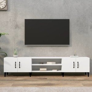 vidaXL TV skrinka biela 180x31,5x40 cm kompozitné drevo