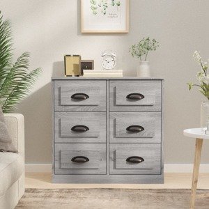 vidaXL Komoda sivá sonoma 70x35,5x67,5 cm spracované drevo