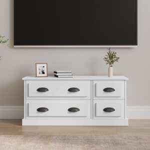 vidaXL TV skrinka biela 100x35,5x35 cm kompozitné drevo