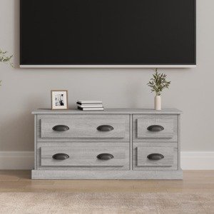 vidaXL TV skrinka sivý dub sonoma 100x35,5x45 cm kompozitné drevo