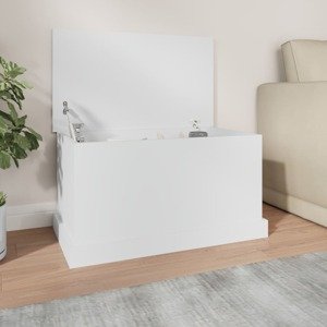 vidaXL Úložný box biely 70x40x38 cm spracované drevo