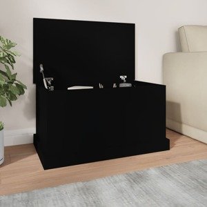 vidaXL Úložný box čierny 70x40x38 cm spracované drevo