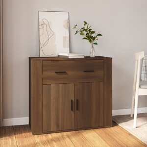 vidaXL Komoda hnedý dub 80x33x70 cm spracované drevo