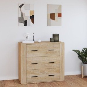 vidaXL Komoda dub sonoma 80x33x70 cm spracované drevo