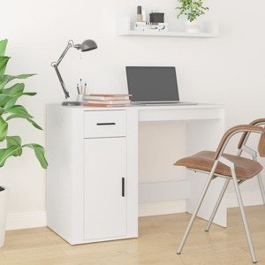 vidaXL Stôl biely 100x49x75 cm spracované drevo