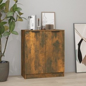 vidaXL Komoda dymový dub 60x30x70 cm spracované drevo