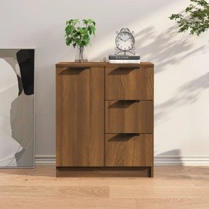 vidaXL Komoda hnedý dub 60x30x70 cm spracované drevo