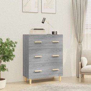 vidaXL Komoda sivý dub sonoma 70x34x90 cm spracované drevo