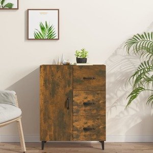 vidaXL Komoda dymový dub 69,5x34x90 cm kompozitné drevo