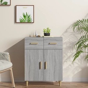 vidaXL Komoda sivý dub sonoma 69,5x34x89 cm spracované drevo