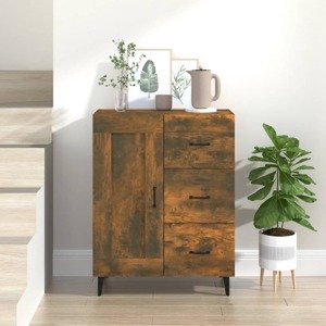 vidaXL Komoda dymový dub 69,5x34x90 cm spracované drevo