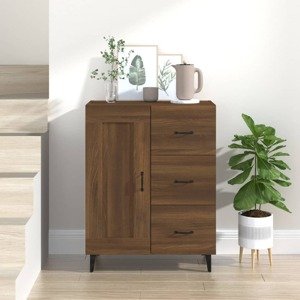 vidaXL Komoda hnedý dub 69,5x34x90 cm spracované drevo