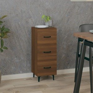 vidaXL Komoda hnedý dub 34,5x34x90 cm spracované drevo