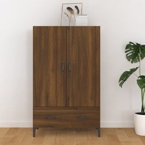 vidaXL Vysoká skrinka hnedý dub 70x31x115 cm spracované drevo