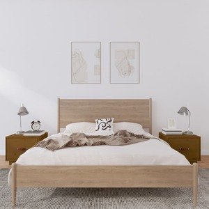 vidaXL Nočné stolíky 2 ks medovo-hnedé 40x34x35 cm borovicové drevo