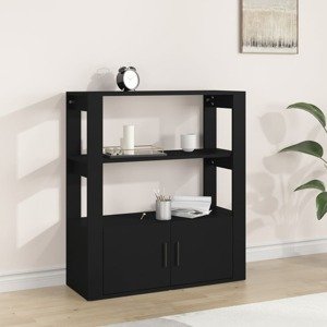 vidaXL Komoda čierna 80x30x90 cm spracované drevo