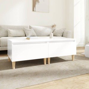 vidaXL Bočné stolíky 2 ks vysoký lesk biele 50x46x35 cm spracov. drevo
