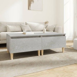 vidaXL Bočné stolíky 2 ks betónovosivé 50x46x35 spracované drevo