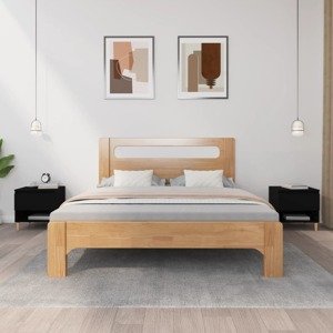 vidaXL Nočné stolíky 2 ks čierne 50x46x50 cm spracované drevo