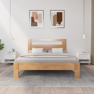 vidaXL Nočné stolíky 2 ks lesklé biele 50x46x50 cm spracované drevo