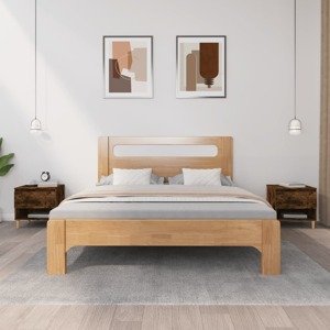 vidaXL Nočné stolíky 2 ks dymový dub 50x46x50 spracované drevo