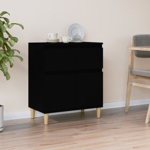 vidaXL Komoda čierna 60x35x70 cm spracované drevo
