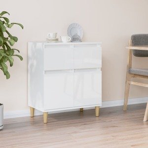 vidaXL Komoda vysoký lesk biela 60x35x70 cm spracované drevo