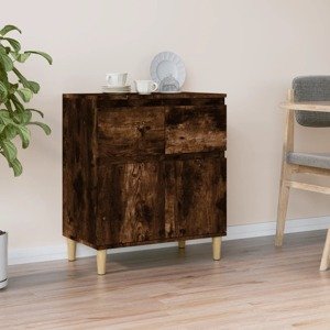 vidaXL Komoda dymový dub 60x35x70 cm spracované drevo