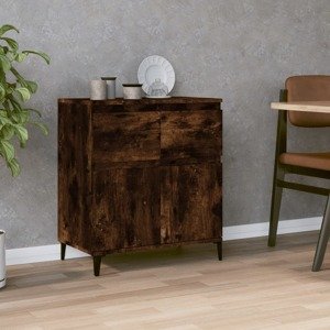 vidaXL Komoda dymový dub 60x35x70 cm spracované drevo