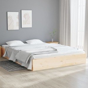 vidaXL Posteľný rám masívne drevo 135x190 cm 4FT6 dvojlôžko