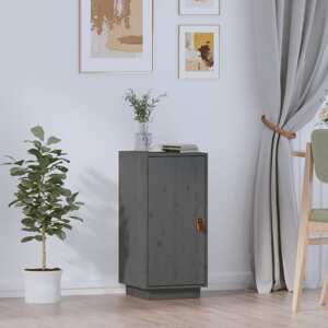 vidaXL Komoda sivá 34x40x75 cm borovicový masív