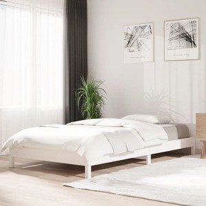 vidaXL Stohovateľná posteľ biela 90x200 cm borovicový masív