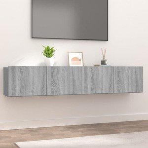 vidaXL TV stolíky 2 ks sivý dub sonoma 80x30x30 cm spracované drevo