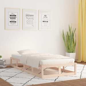 vidaXL Posteľný rám 90x200 cm masívne drevo