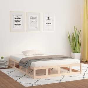 vidaXL Posteľný rám 200x200 cm masívne drevo