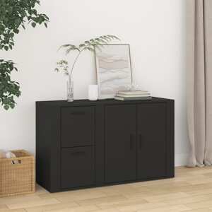 vidaXL Komoda čierna 100x33x59,5 cm spracované drevo