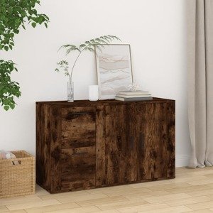 vidaXL Komoda dymový dub 100x33x59,5 cm spracované drevo