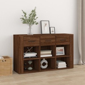vidaXL Komoda hnedý dub 100x30x59,5 cm spracované drevo