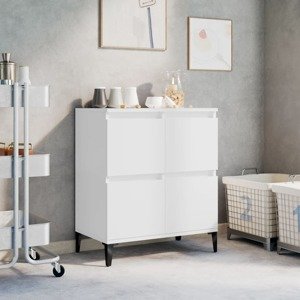 vidaXL Komoda biela 60x35x70 cm spracované drevo